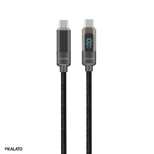 کابل شارژ نمایشگر دار دیجیتال گرین لاین USB-C به USB-C