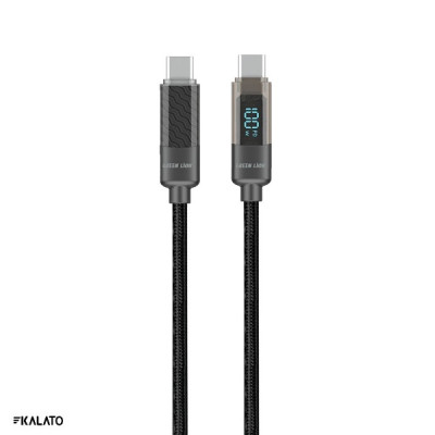 خرید و قیمت کابل شارژ نمایشگر دار دیجیتال گرین لاین USB-C به USB-C